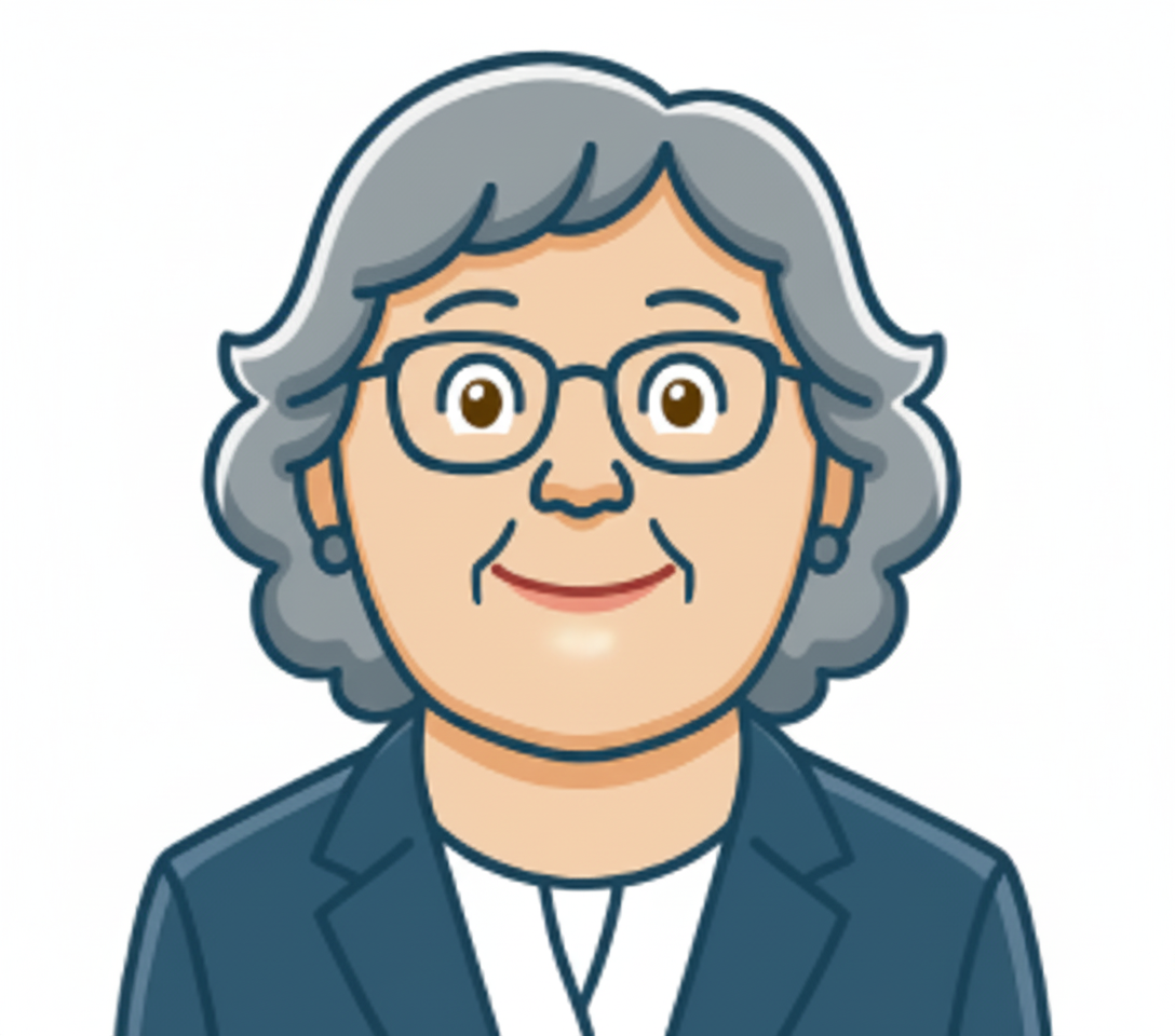 にっこりした表情のキャラクター