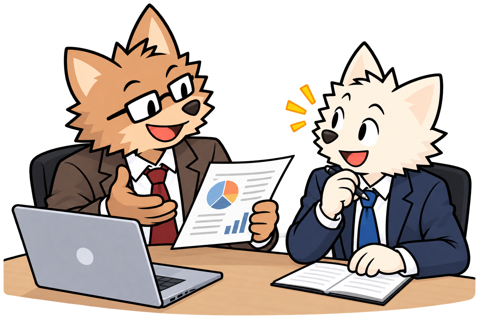 生まれた時間で部下と向き合う管理職のイラスト