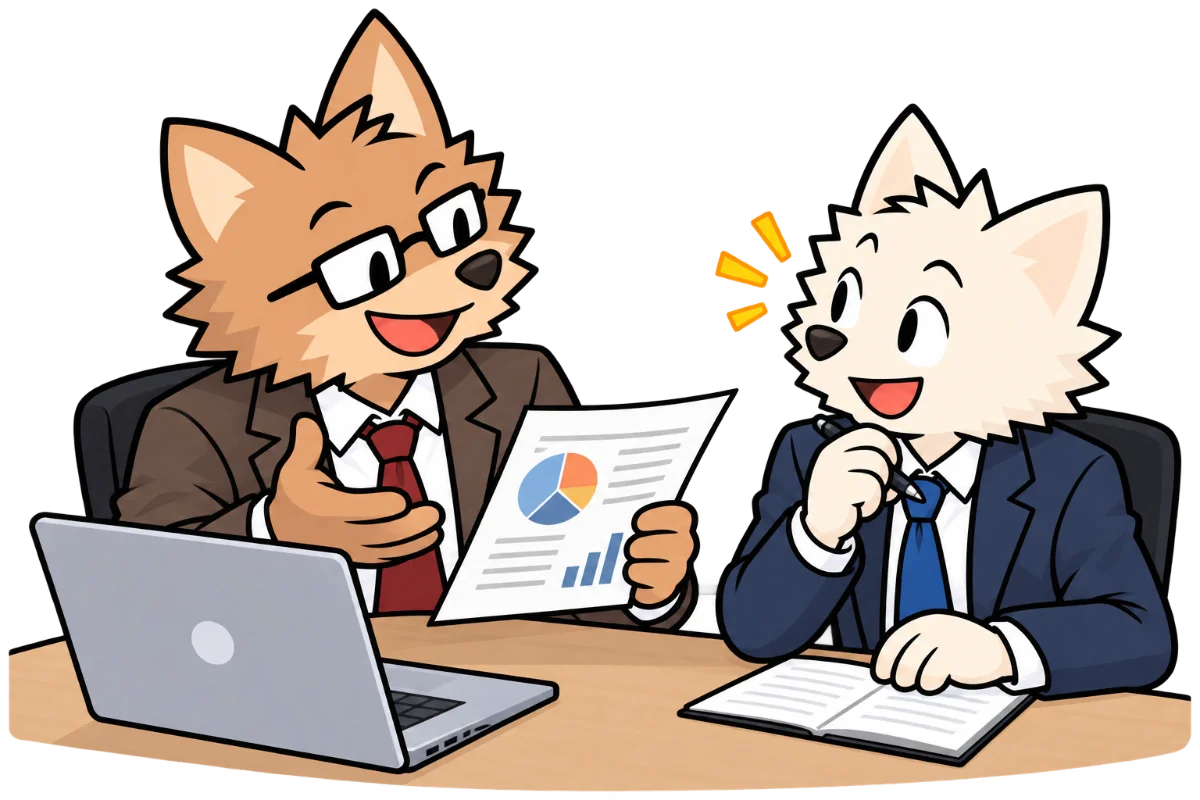 生まれた時間で部下と向き合う管理職のイラスト