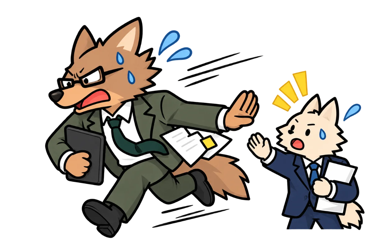 部下と向き合う時間が取れていないイラスト